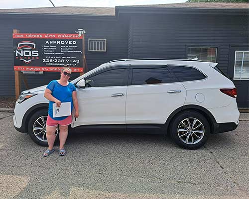Christine from Woodstock, ON - Approved for an SUV loan with NOS Motors Auto Finance