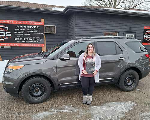Katie from Burford, ON - Approved for an SUV loan with NOS Motors Auto Finance