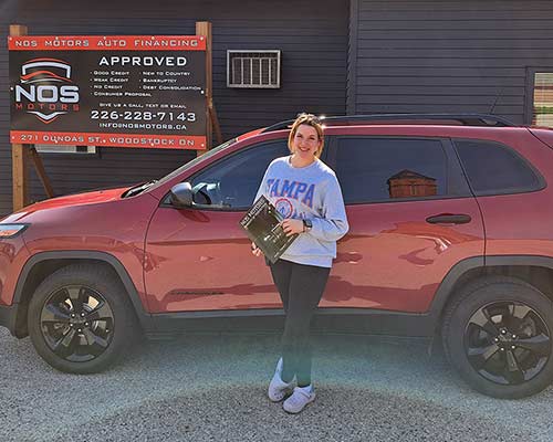 Megan from St. Thomas, ON - Approved for a Jeep loan with NOS Motors Auto Finance