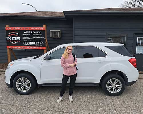 Olivia from Ingersoll, ON - Approved for an SUV loan with NOS Motors Auto Finance