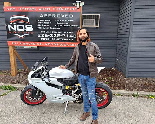 Rachit from London, ON - Approved for a Motorcycle loan with NOS Motors Auto Finance