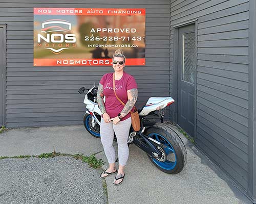 Lindsey from St. Thomas, ON - Approved for a motorcycle loan with NOS Motors Auto Finance