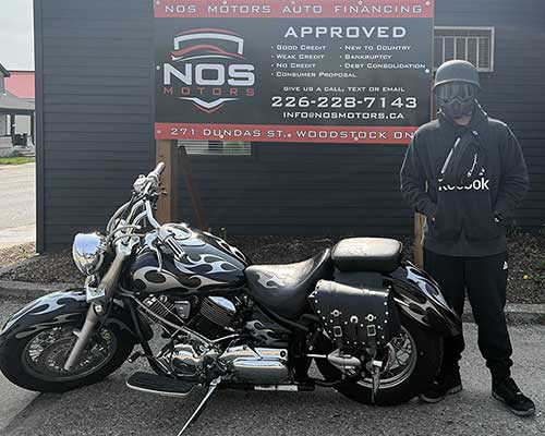 Omar from Mississauga, ON - Approved for a motorcycle loan with NOS Motors Auto Finance